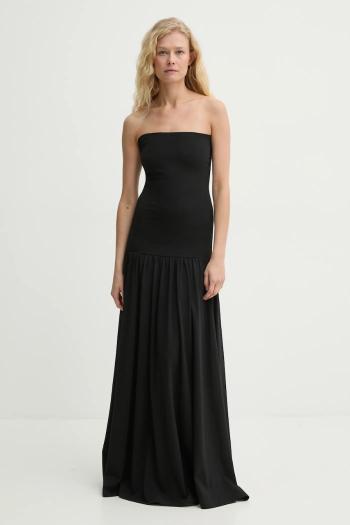 Šaty By Malene Birger MARCIELLA čierna farba, maxi, áčkový strih, Q72460001