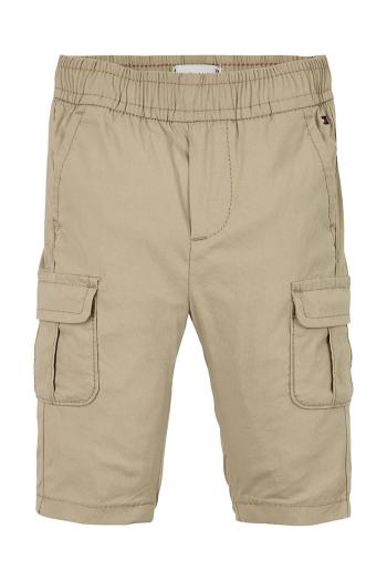 Nohavice pre bábätká Tommy Hilfiger béžová farba, jednofarebné, KN0KN01956
