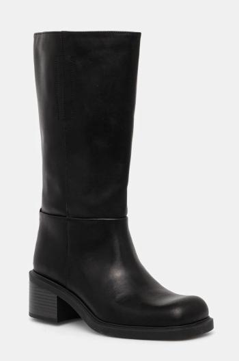 Kožené čižmy Vagabond Shoemakers DANIELLA dámske, čierna farba, na podpätku, 5820-001-20