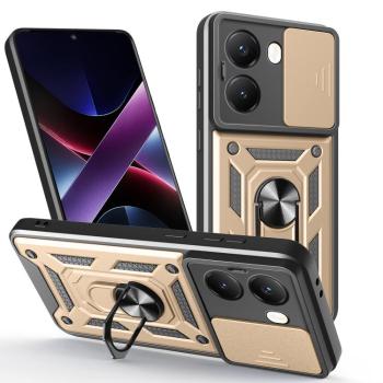 RING CAMERA Kryt s držiakom pre Xiaomi Poco X7 Pro zlatý