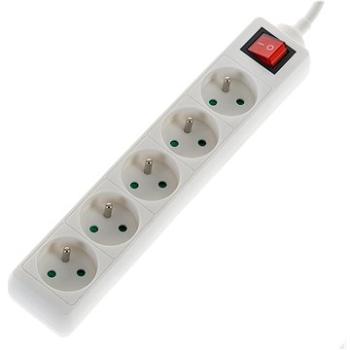 WowME predlžovací prívod 230V 6× zásuvka 10 m s vypínačom (KF-FB-05K-10M,3G1.5MM2)