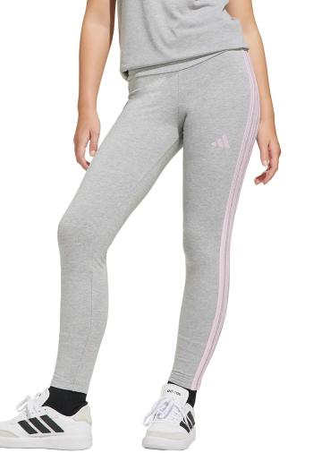 Detské legíny adidas šedá farba, s nášivkou, JF3674