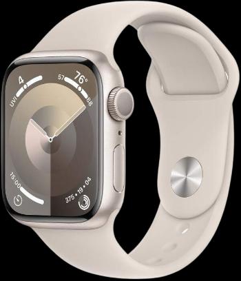 APPLE Watch Series 9 GPS 41mm Starlight Aluminium Case with Starlight Sport Band - S/M