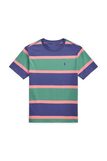 Bavlnené tričko Polo Ralph Lauren zelená farba, vzorované, 323971157001