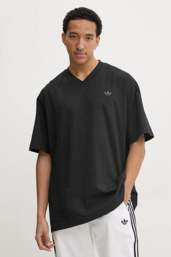 Bavlnené tričko adidas Originals FRONT ST TEE pánske, čierna farba, jednofarebné, JD2301