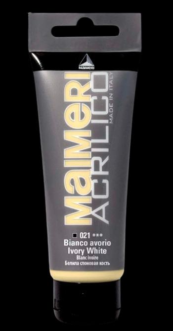 MAIMERI ACRILICO - Akrylové farby 021 - ivory white, 0,2 L
