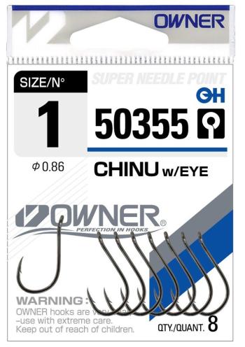 Owner Háček s očkem Chinu 50355 - vel.1 / 8ks,Owner Háček s očkem Chinu 50355 - vel.1 / 8ks