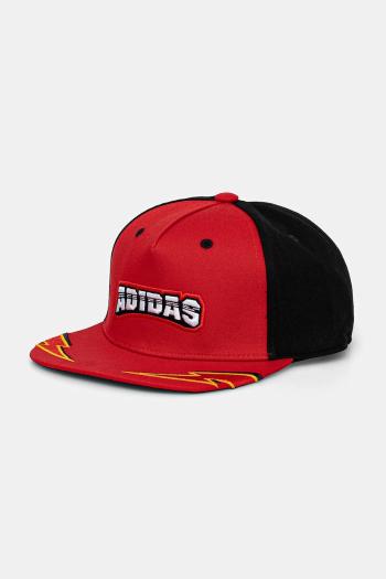 Šiltovka adidas Originals FLATBRIM CAP červená farba, s nášivkou, JW3989