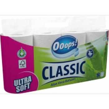 OOOPS TOALETNY PAPIER CLASSIC ALOE VERA 8 ROLLS 3 VRST.