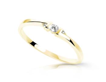 Cutie Diamonds Minimalistický prsteň zo žltého zlata s briliantmi DZ6714-3053-00-X-1 60 mm