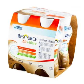 RESOURCE 2,0 kcal Fibre kavová príchuť 4 x 200 ml