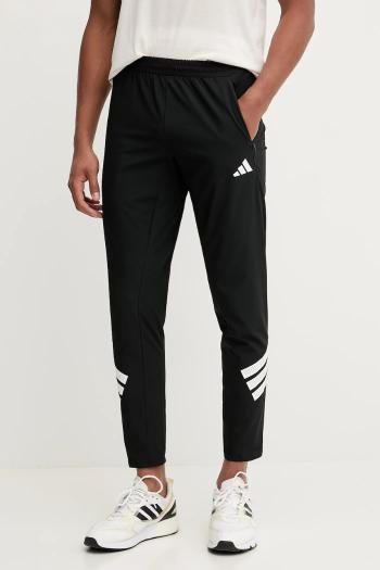 Tréningové nohavice adidas Performance GYM+ čierna farba, vzorované, JC5230