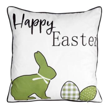 ArtFir Veľkonočná obliečka na vankúš EASTER 5 | zelená/biela 45 x 45 cm