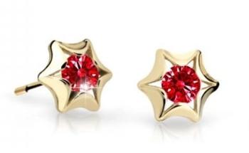 Cutie Jewellery Zlaté detské náušnice C2159-30-X-1 červená