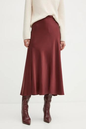 Hodvábna sukňa Forte Forte červená farba, maxi, áčkový strih, 9919_my skirt