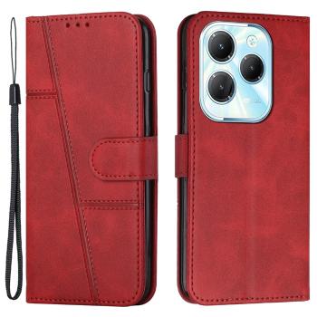 STITCHED Peňaženkový kryt pre Infinix Hot 40 / Hot 40 Pro červený
