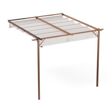 NA Blumfeldt Pantheon Wall Pergola, pergolă de perete, 3 x 3 m, oțel acoperit cu pulbere, rezistent la intemperii