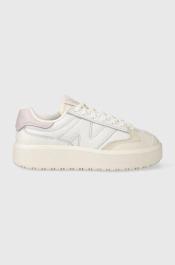 Kožené tenisky New Balance CT302SP biela farba