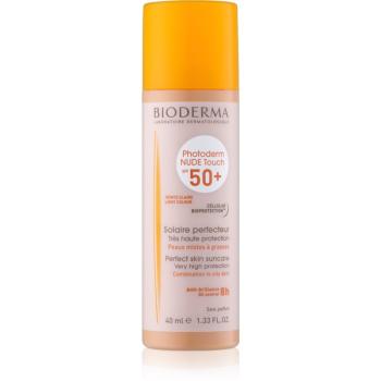 Bioderma Photoderm Nude Touch ochranný tónovaný fluid pre zmiešanú až mastnú pleť SPF 50+ odtieň Light Colour 40 ml