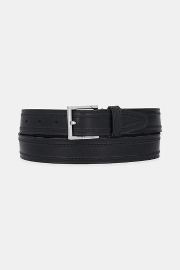 Kožený opasok Tommy Hilfiger čierna farba, AM0AM13441