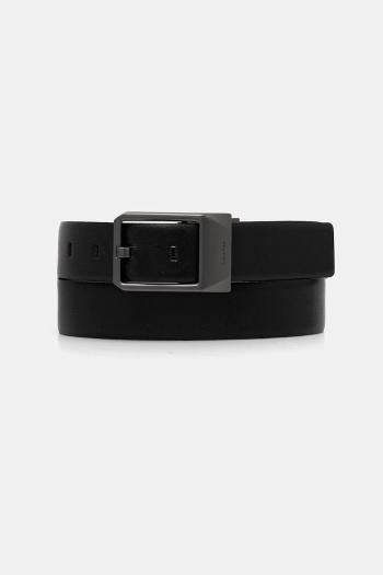 Obojstranný kožený opasok Calvin Klein čierna farba, LV04D7011G