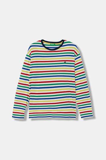 Detská bavlnená košeľa s dlhým rukávom United Colors of Benetton viac farieb, vzorovaná, 3FNLC10QB