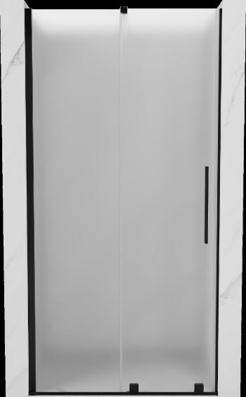 MEXEN/S - Velár posuvné sprchové dvere 90 cm, dekor, čierna 871-090-000-31-70