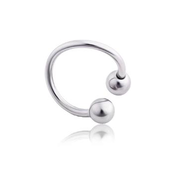 Piercing do obočia z chirurgickej ocele, špirála - Rozmer: 1,2 mm x 8 mm x 3 mm
