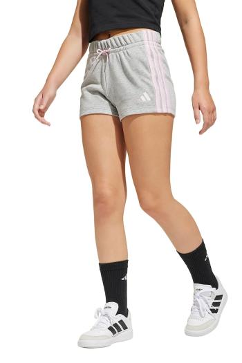 Detské krátke nohavice adidas šedá farba, s nášivkou, nastaviteľný pás JN6495