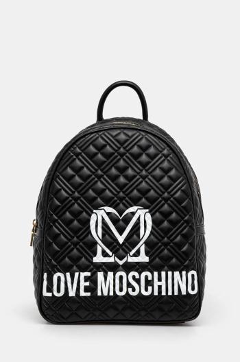 Ruksak Love Moschino dámsky, čierna farba, malý, jednofarebný, JC4377PP0L