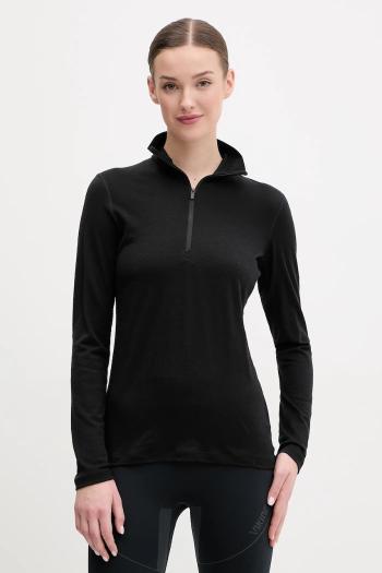 Funkčné tričko s dlhým rukávom Icebreaker Merino 200 Oasis čierna farba, IBB043800011