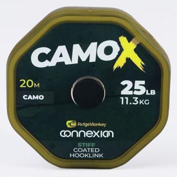 Ridgemonkey náväzcová šnúrka connexion camox stiff coated hooklink 20 m - 25 lb