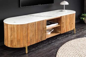 LuxD Dizajnový TV stolík Raghuvir 140 cm hnedé mango