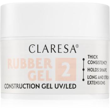 Claresa Rubber Gel Construction Gel UV/LED gélový lak pre predĺženie nechtov odtieň 02 45 g