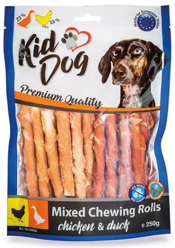 KIDDOG mix buvolích tyčinek s kuřecím a kachním masíčkem - 8 mm/12 cm 250 g