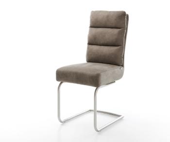 Jedálenská stolička Pela-Flex taupe vintage konzolová základňa okrúhla
