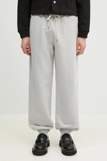 Bavlnené tepláky MKI MIYUKI ZOKU 800 Gsm Superweight Cuffed Joggers pánske, šedá farba, jednofarebné, 800.GSM.SUPERW.CUF