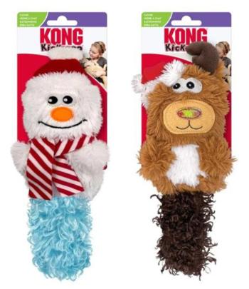 Kong Cat Holiday Kickeroo® s catnipom,polyester, sob/snehuliak hračka pre mačky