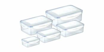 Tescoma FRESHBOX téglalap alakú ételtároló doboz, 5 db, 5 db