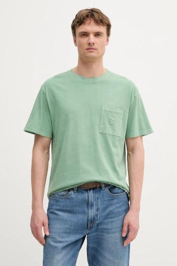 Bavlnené tričko Pepe Jeans pánske, zelená farba, jednofarebné, PM509965