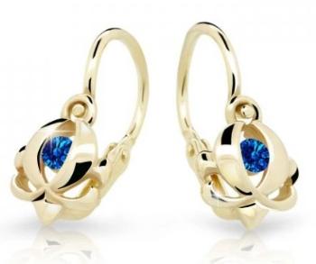 Cutie Jewellery Zlaté detské náušnice C2218-10-X-1 modrá