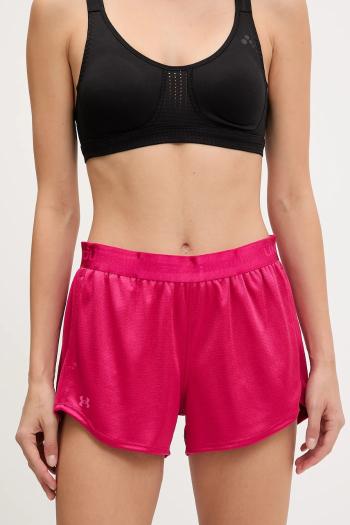 Tréningové šortky Under Armour Tech Play ružová farba, jednofarebná, vysoký pás, 1389883