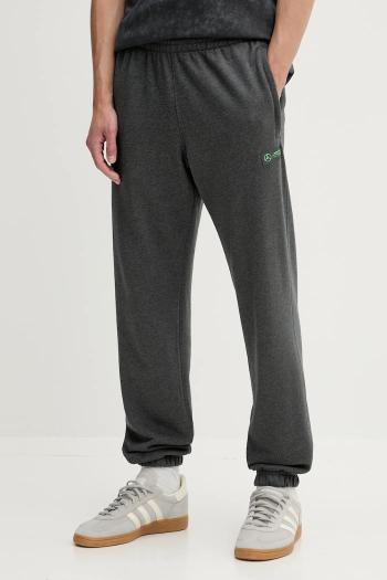 Bavlnené tepláky adidas x Mercedes šedá farba, melanžové, JX8777