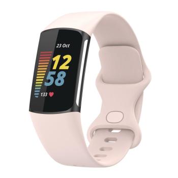 SILICONE Vymeniteľný remienok pre Fitbit Charge 6 / Charge 5 SAND PINK
