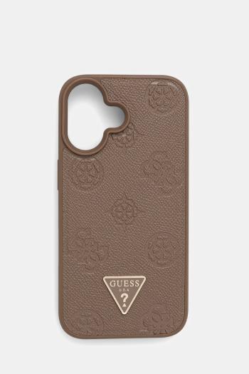 Puzdro na mobil Guess iPhone 16 hnedá farba, GUHMP16SPGBTMW