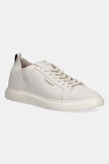 Tenisky Tommy Hilfiger LIGHT CUPSOLE KNIT SEASONAL béžová farba, FM0FM05403