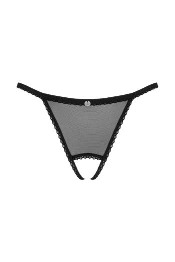 Čierne crotchless tango nohavičky Celia Noir
