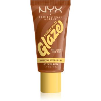 NYX Professional Makeup Buttermelt Glaze rozjasňujúci tónovací fluid SPF 30 odtieň 07 toffee Butta ml