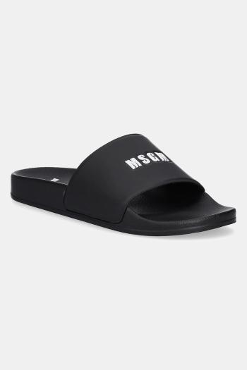 Šľapky MSGM pánske, čierna farba, 3840MS208