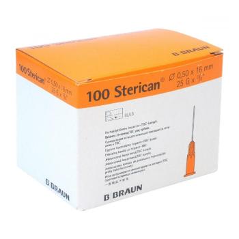 STERICAN Injekční jehla 0,5x16 mm oranžová 100 ks